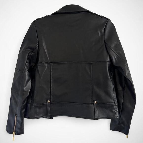 Mistress Rocks “Drive” Black Faux Leather Biker Jacket / NWT / Size Small - Picture 4 of 8